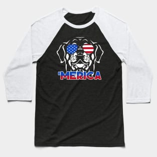 Patriot Rottweiler Merica Tee Baseball T-Shirt